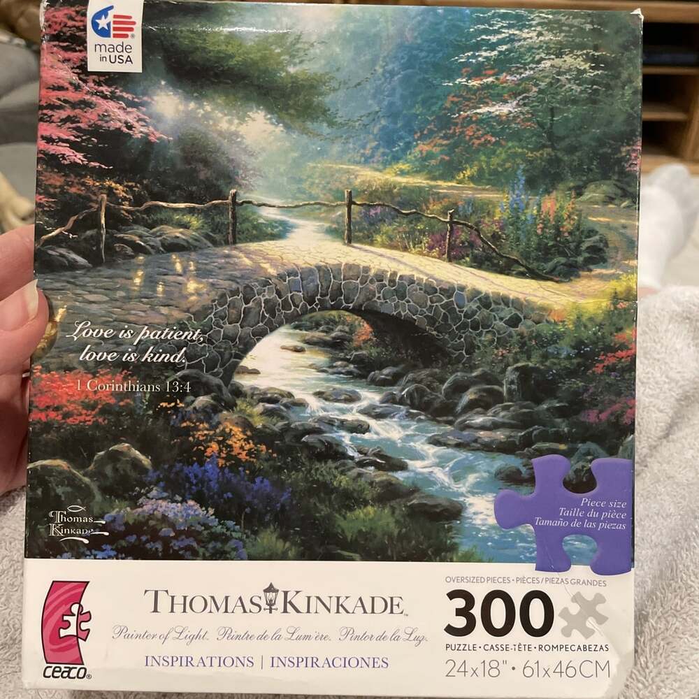 Thomas Kinkade Inspirations 300 Oversized Piece Puzzle Bridge Of Faith Ceaco New